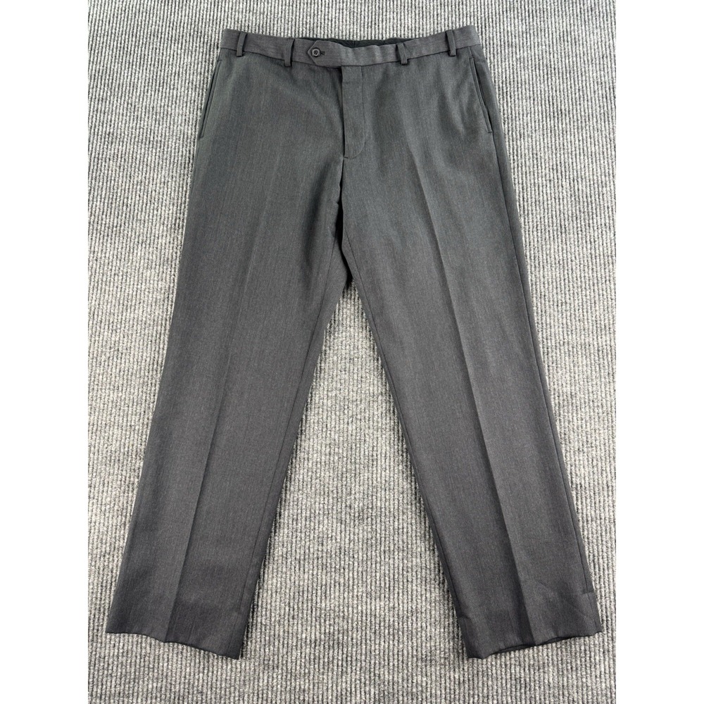 Brooks Brothers Dress Pants Men 38x30 Gray Wool Solid Madison Fit Designer